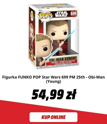 Figurka FUNKO POP Star Wars 699 PM 25th - Obi-Wan (Young) promocja w Media Markt