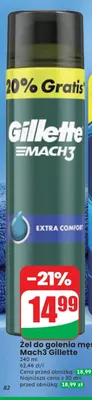Żel do golenia męski Mach3 Gillette promocja w Dino