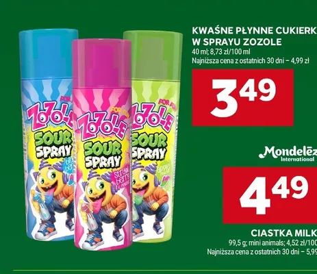 Kwaśne płynne cukierki w sprayu Zozole promocja w Stokrotka
