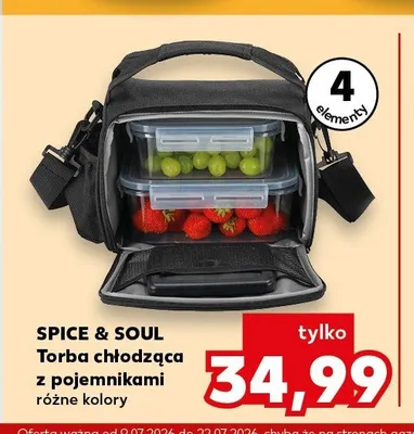 Torba chłodząca z pojemnikami Spice & Soul promocja w Kaufland