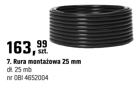 Rura montażowa 25 mm dł. 25 mb promocja w OBI