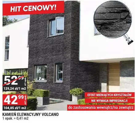Kamień elewacyjny Volcano promocja w Merkury Market