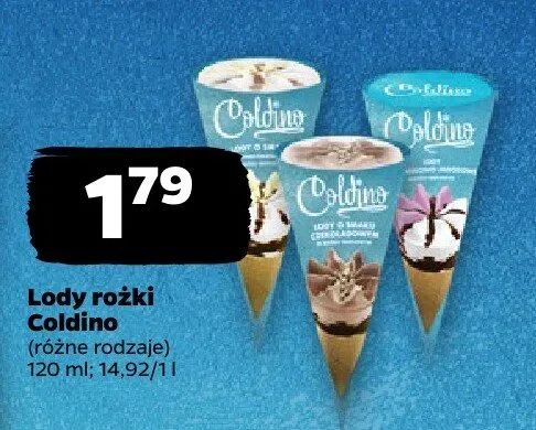 Lody rożki różne rodzaje promocja w Netto