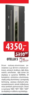 Drzwi stalowo-aluminiowe zewnętrzne Otello 5 Kr Center promocja w Dobre Dla Domu
