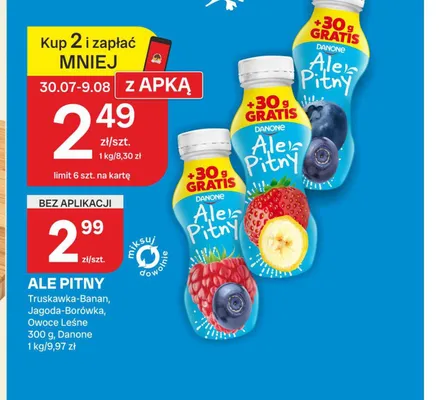 Jogurt pitny Ale Pitny owoce leśne promocja w Chorten