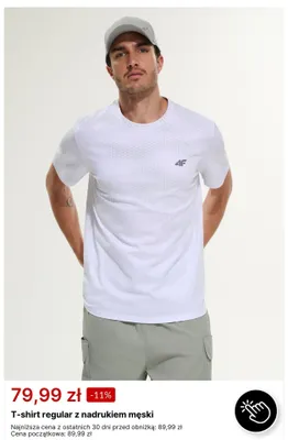 T-shirt regular z nadrukiem męski 4F promocja w 4F