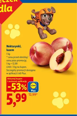 Nektarynki Ryneczek Lidla promocja w Lidl