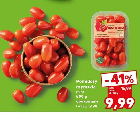 Pomidory rzymskie mini promocja w Kaufland