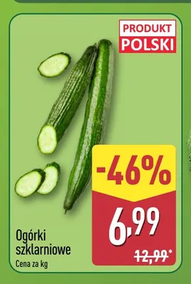 Ogórki szklarniowe promocja w Aldi