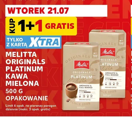 Kawa mielona Melitta Originals Platinum promocja w Kaufland