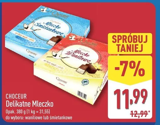 Delikatne mleczko różne rodzaje promocja w Aldi