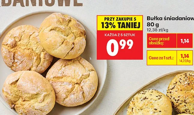 Bułka śniadaniowa promocja w Biedronka