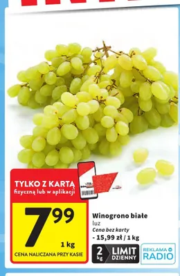 Winogrono białe luz promocja w Intermarche