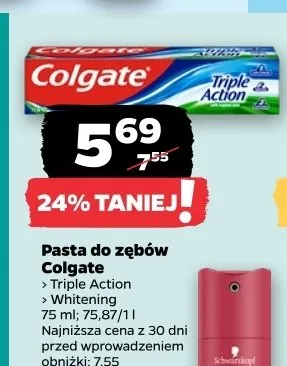 Pasta do zębów Colgate Whitening promocja w Netto