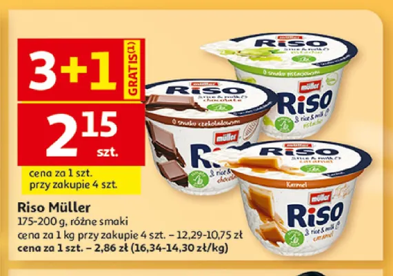 Deser ryżowy Riso Müller o smaku czekoladowym promocja w Auchan