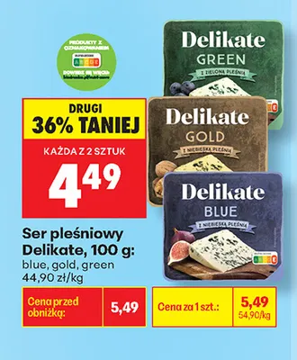 Ser pleśniowy Delikate gold promocja w Biedronka