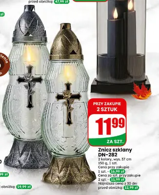 Znicz szklany DN-282 promocja w Dino