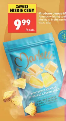 Mrożony ananas w białej czekoladzie o smaku kokosowym Marletto promocja w Biedronka