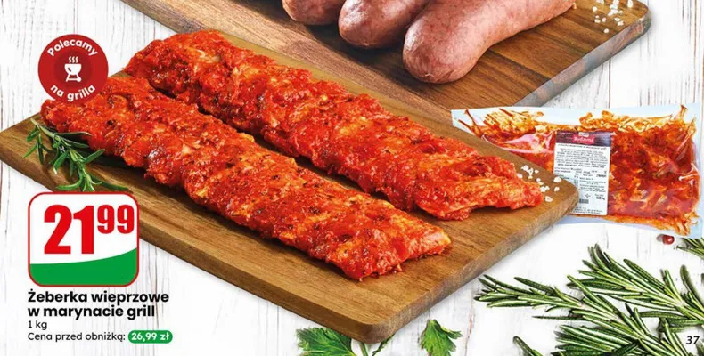 Żeberka wieprzowe w marynacie grill Agro Rydzyna promocja w Dino