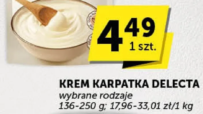 Krem Karpatka Delecta promocja w Groszek