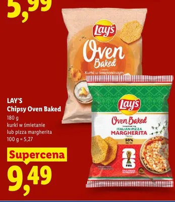 Chipsy Oven Baked kurki w śmietanie Lay's promocja w Lidl