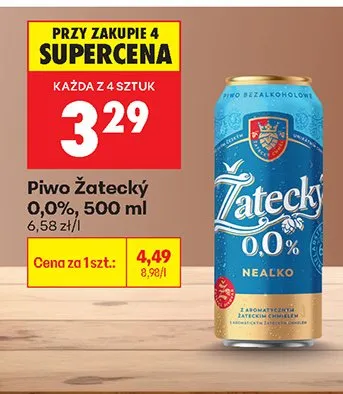 Piwo bezalkoholowe 0,0% promocja w Biedronka