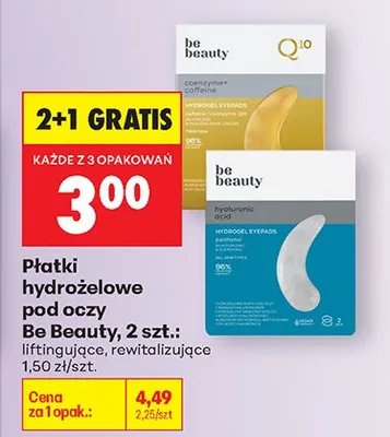 Płatki hydrożelowe pod oczy rewitaluzujące promocja w Biedronka