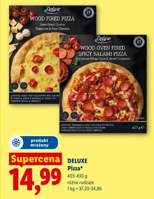 Pizza mrożona Wood Oven Fired Spicy Salami Deluxe promocja w Lidl
