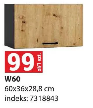 Szafka kuchenna W60 60x36x28,8cm indeks 7318843 promocja w Merkury Market