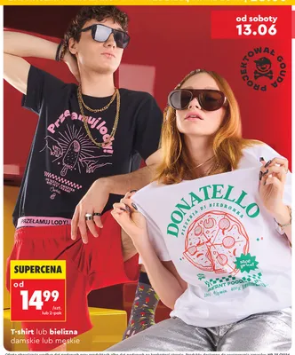 T-shirt damski Projektował Gouda promocja w Biedronka