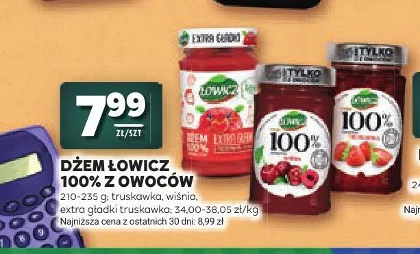 Dżem wiśniowy Łowicz 100% z owoców promocja w Stokrotka