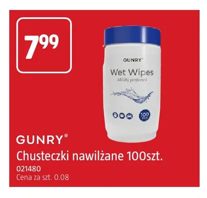 Chusteczki nawilżane Gunry promocja w Jula