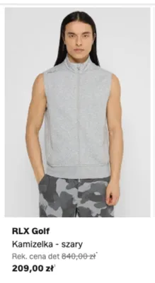 Kamizelka RLX Golf szary promocja w Lounge by Zalando