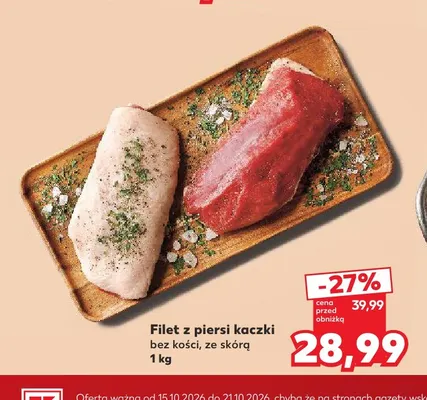 Filet z piersi kaczki bez kości ze skórą promocja w Kaufland