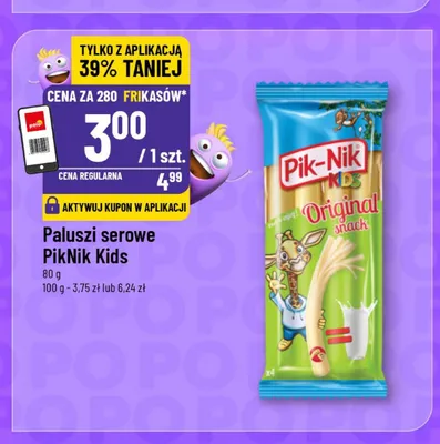Paluszki serowe Pik-Nik Kids promocja w POLOmarket