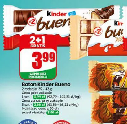 Baton Kinder Bueno promocja w Dino