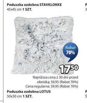 Poduszka ozdobna LOTUS 50x50cm promocja w Jysk