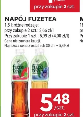 Napój FuzeTea promocja w Stokrotka