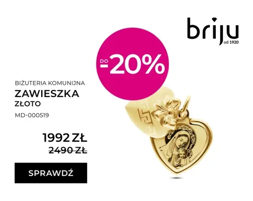 Zawieszka złoto promocja w Briju