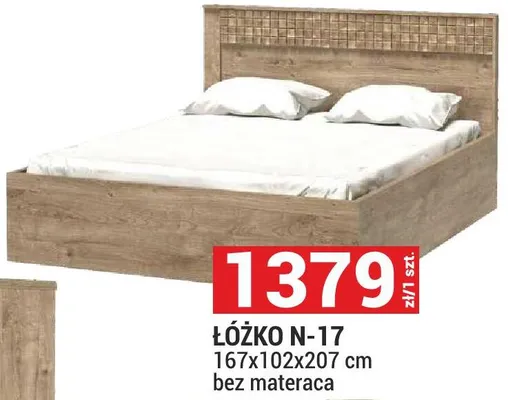 Łóżko N-17 bez materaca promocja w Merkury Market