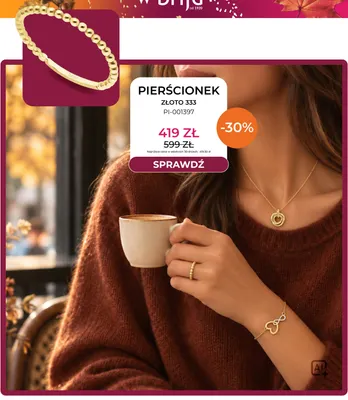 Pierścionek złoto 333 PI-001397 Briju promocja w Briju