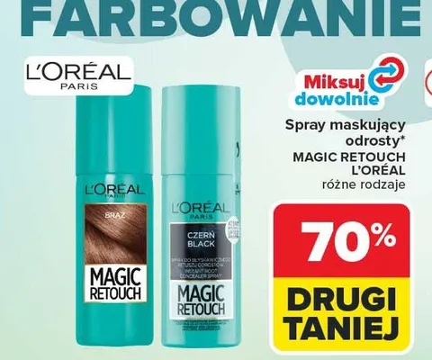 Spray maskujący odrosty Magic Retouch różne rodzaje promocja w Carrefour