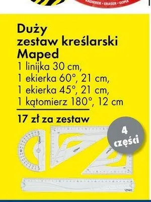 Duży zestaw kreślarski Maped promocja w Tedi