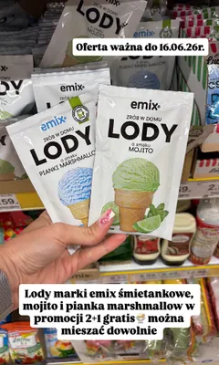 Lody w proszku Emix promocja w Dino