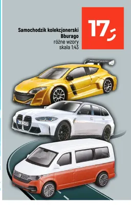 Samochodzik kolekcjonerski Bburago różne wzory skala 1:43 promocja w Dealz