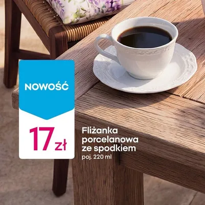 Filiżanka porcelanowa ze spodkiem promocja w Pepco