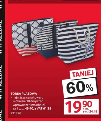 Torba plażowa promocja w Selgros