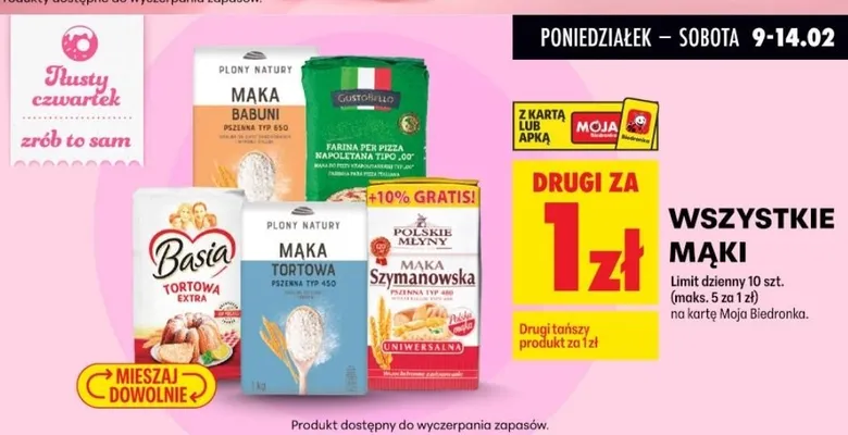 Mąka wszystkie rodzaje promocja w Biedronka