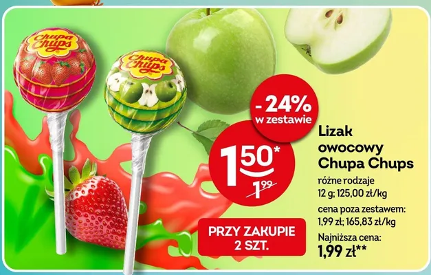 Lizak owocowy Chupa Chups różne rodzaje promocja w Żabka