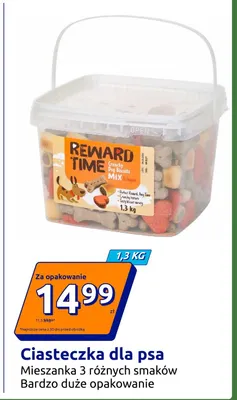 Ciasteczka dla psa mieszanka 3 różnych smaków Reward Time promocja w Action